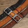 Handgemachter Gürtel Aus Reinem Rindsleder Der Ersten Schicht Aus Reinem Leder Für Herren Retro Schlichte Lässige Edelstahlgürtel Dornschließe Gürtel Für Herren
