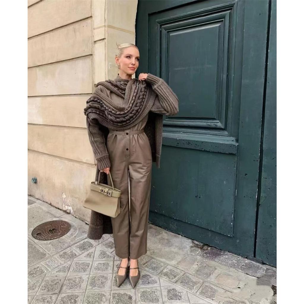 Damenhandtasche Togo Rindsleder erste Schicht Schloss Öffnen und Schließen Handtasche Tragetasche Schulter Crossbody Tragbare Damenhandtasche