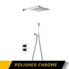 Gunmetal Thermostatic Faucet Hot And cold 8-16 Inch Shower Faucet Wall Mount Bathroom Tap Square Shower Set