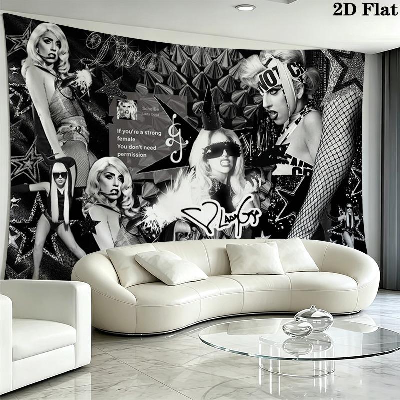 Gaga Wall Tapestry Aesthetic Wall Hanging Printed Fabric Blanket Decorative Tapestries for Bedroom Living Room Home Decor