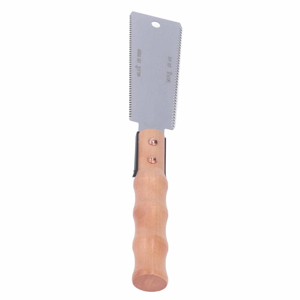 Japanese Hand Saw SK5 Alloy Blade Wooden Handle Wide Head Fine Teeth Mini Double Edge Sided Pull