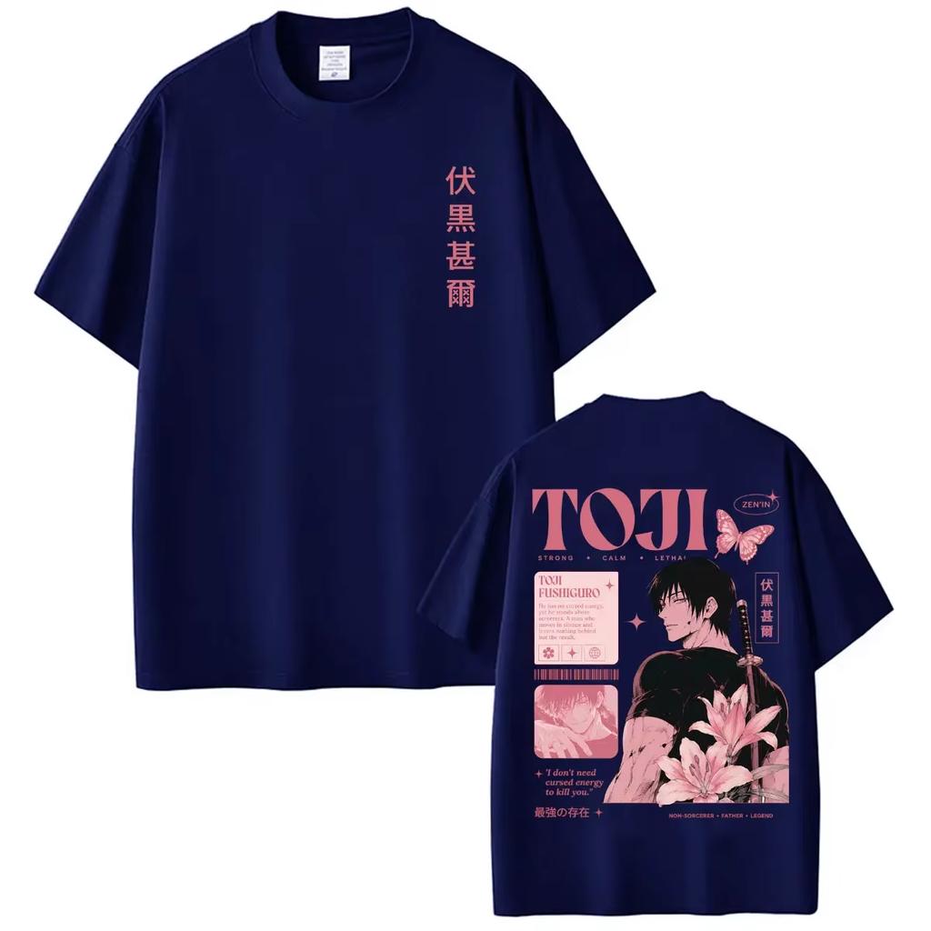 2026 Anime Jujutsu Kaisen Fushiguro Toji T Shirts Men Women Trendy Hip Hop Streetwear Oversized T-shirt Short Sleeve Casual Clothing