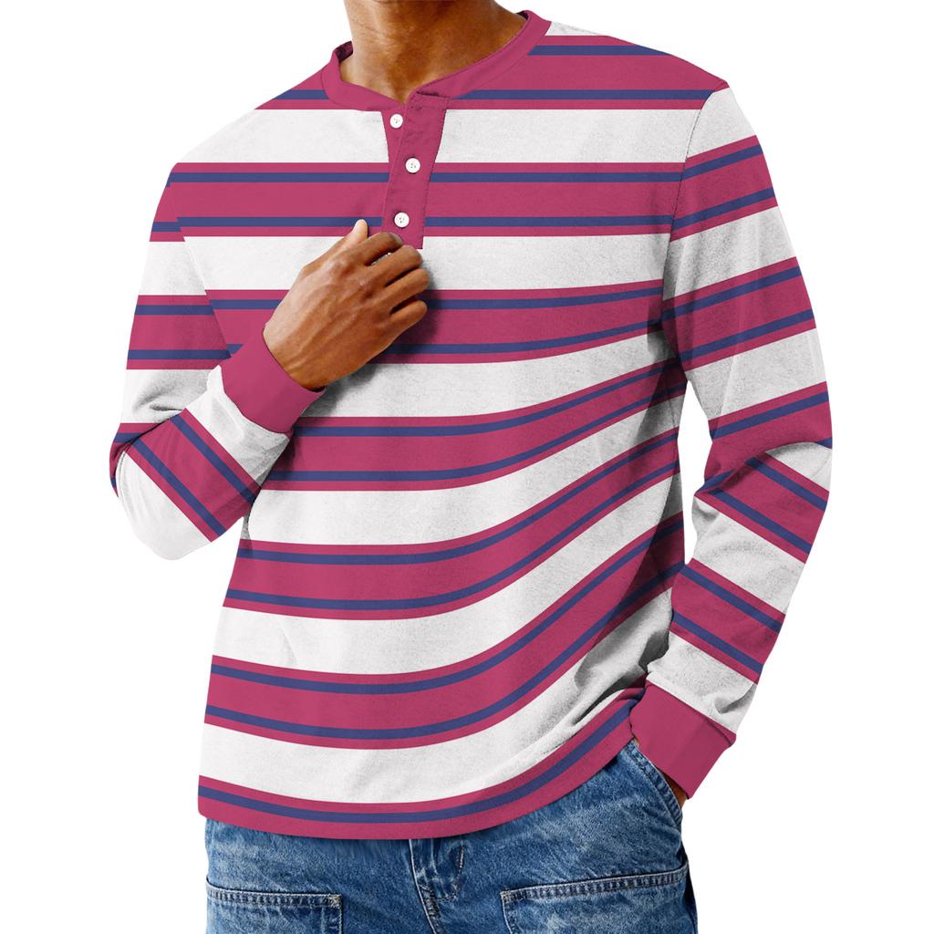 Men's Casual Oversized Button-Down Shirt With Long Sleeves