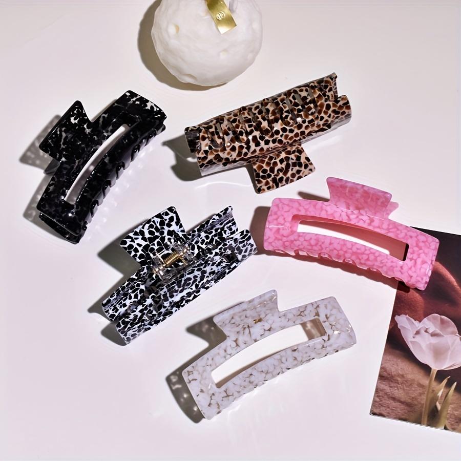 1 Piece Set for Women Multicolor Acetate Rectangular Shark Clip Y2K Style for Daily Life Wear Thick Hair Thin Hair for Casual Us