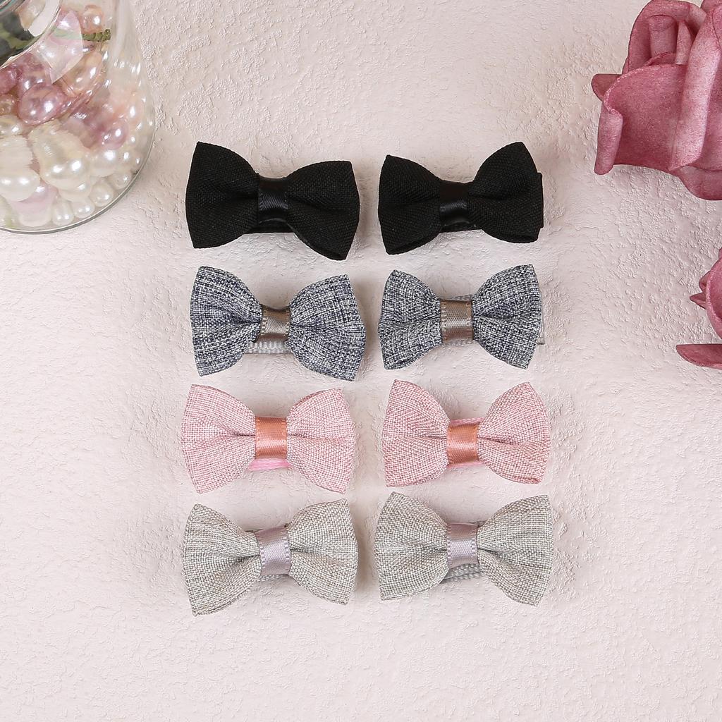 8/16PCS Baby Girls Hair Clips Mini Fabric Hair Bows with Clips Little Girls Hairpin Barrettes Kids Children Hair Accessories