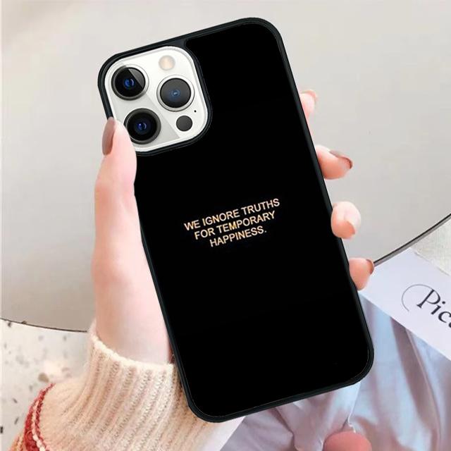 Sad depression Black Word Phone Case Cover For iPhone 17 Air 16 15 14 Plus 11 12 13 Pro Max Apple max