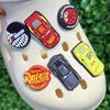 6Pcs Cartoon Cars Lightning McQueen PVC Shoe Buckle Charms Clog DIY Bracelet Sandal Shoes Decoration Accessories Holiday Present