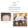 Frizzy Penguin Plush: Ugly-Cute Owl Eye Mask and Exploding Head Ronnie Calming Doll for Sweet Sleep Prank