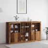 LED Sideboard Reclaimed Wood Look 181.5 x 37 x 100 cm Engineered Wood