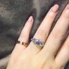 Moissanit Verstellbarer Drei-in-Eins Offener Ring: Acht Herzen, Acht Pfeile Design für Frauen