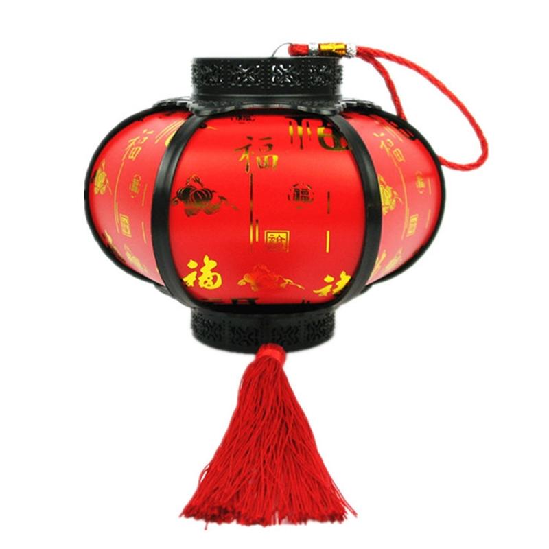 Portable Lantern Chinese LED Lantern Spring Festival Luminous Lantern ABS Material Home Decorative Lanterns for Children