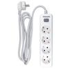 Power Strip - Philips - SPN1142WA/10 - 4 Schuko Sockets - 2 M Braided Cord - On/off Switch