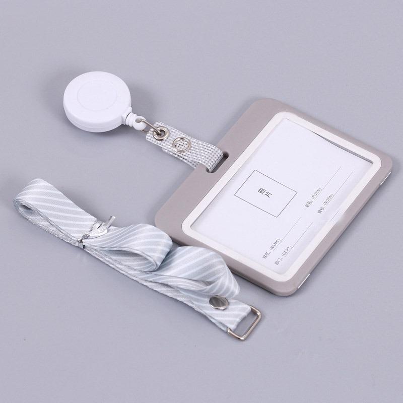 1/2PCS Card Sleeve Credit Card Badge Holder Nurse Student Name Tag Id Badge Holder Card Holder Women Men Lanyards Badge Holder