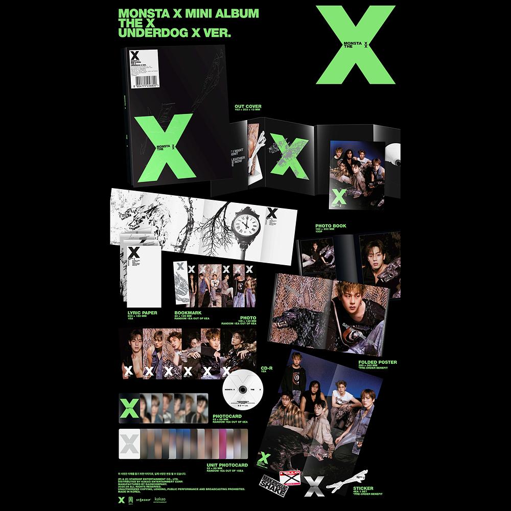 MONSTA X - THE X Mini Album (UNKNOWN X Ver./ UNDERDOG X Ver. / HELLO X Ver./ XX Ver.)