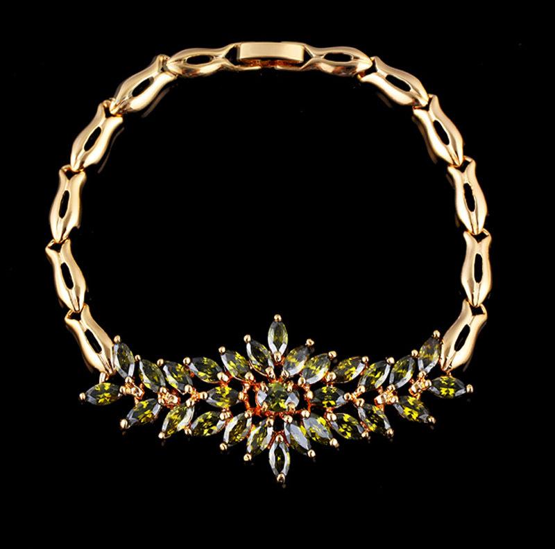 Bingling Flower Zircon Dinner Bracelet Aaa Zircon Flash Temperament Jewelry, Bracelet, Women