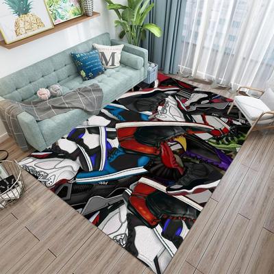 Sneakers Area Rug Cool Basketball Shoes Carpet Sport Shoes Floor Mat Rug Living Room Playroom Bedroom Dorm Entrance Decorative