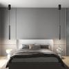 LED Pendant Lamp Metal Hall Hanging Chandelier LED Hanging Light Bar Black 3000K-6000K Eye Protection for Living Room Wall Decor