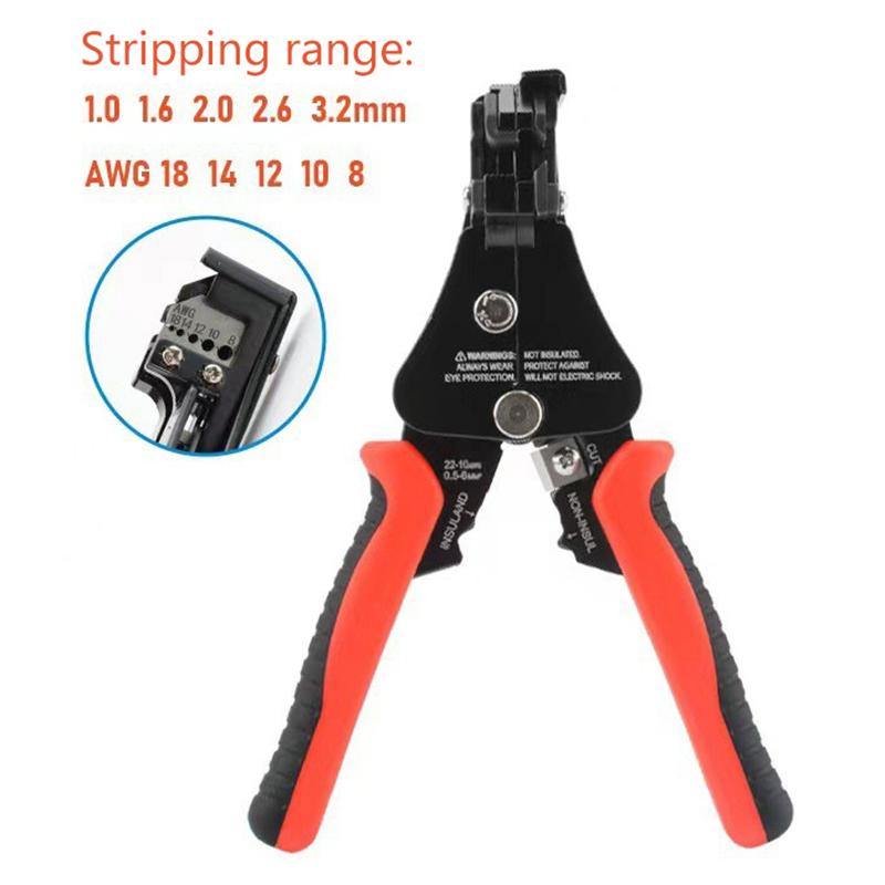 Multi-Function Wire Stripper Automatic Cable Cutter & Crimping Tool For Fiber Optic Coaxial & Electrical Wires