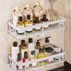 LISM Minimalist White Wall-Mounted Bathroom Shelf Set
