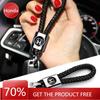 2025 Car New Honda Metal+Braided Car Key Chain Key Ring Key Lanyard Car Emblem For Honda Civic Mugen Accord Odyssey JAZZ CRV Fit