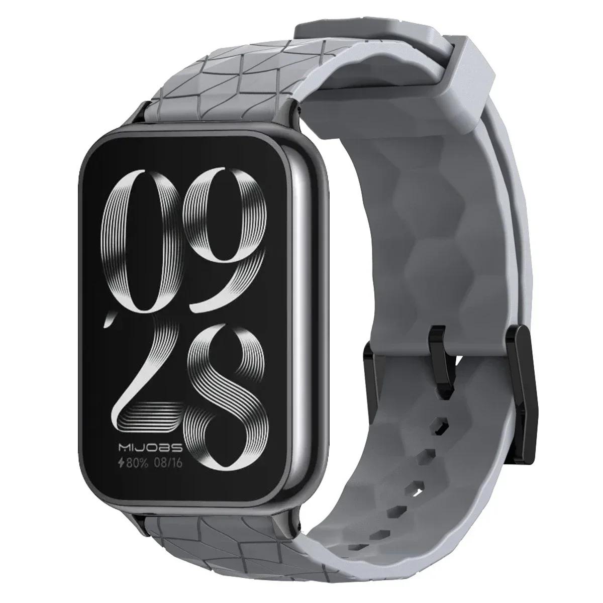 

Двоколірний силіконовий ремінець для Xiaomi Mi Band 8 Pro дихаючий спортивний SmartWatch браслет Redmi Watch 4 WristBand аксесуари Xiaomi 8 Pro сірий