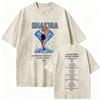 Retro Gewaschen Shakira LMYNL Welttournee 2026 T-Shirts Las Mujeres Ya No Lloran Doppelseitiger Druck T-Shirt Herren Damen Oversized T-Shirts