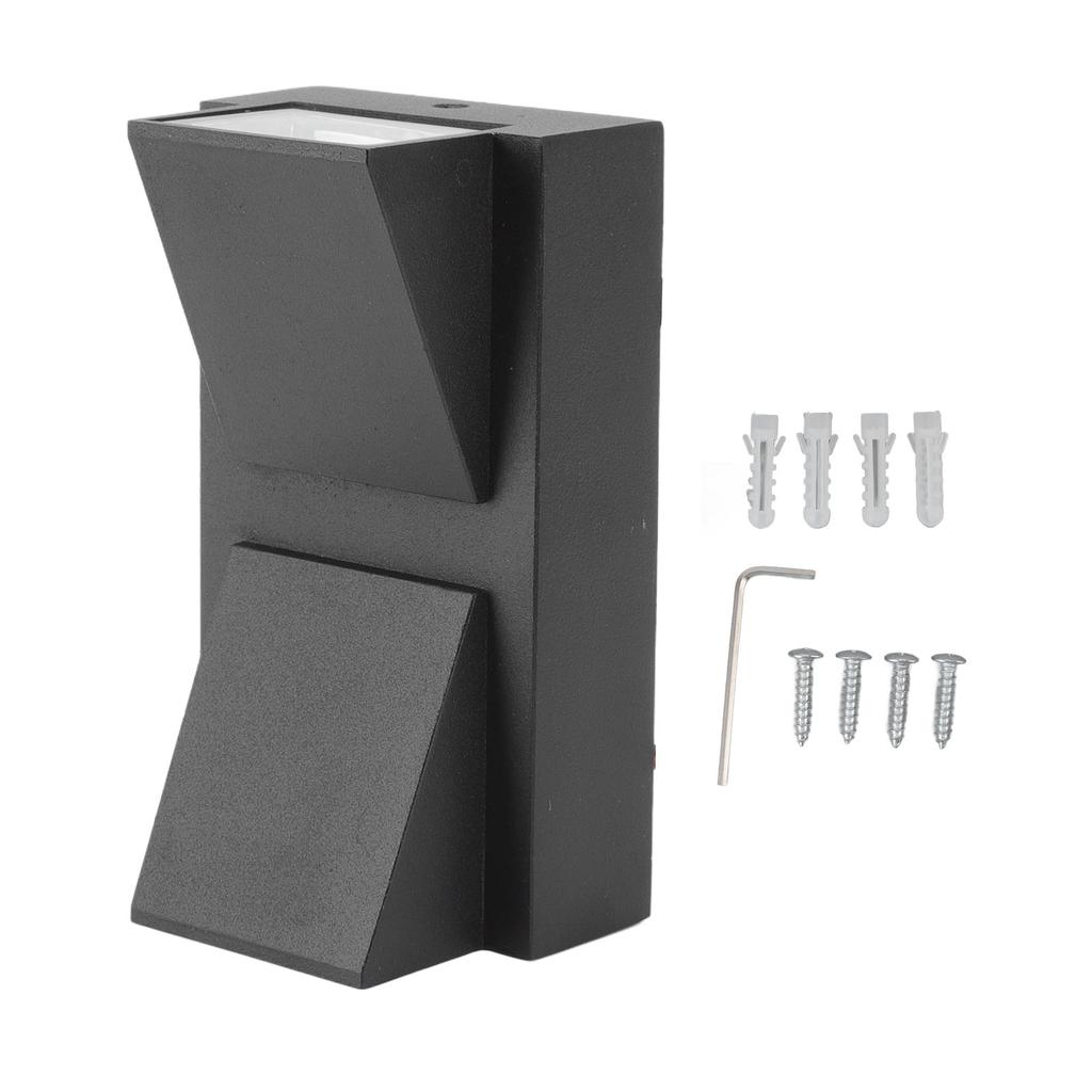 Double Head Wall Light Outdoor Waterproof LED Hallway Wall Light Stair Up and Down Wall Lamp White Light 12W AC85‑265V