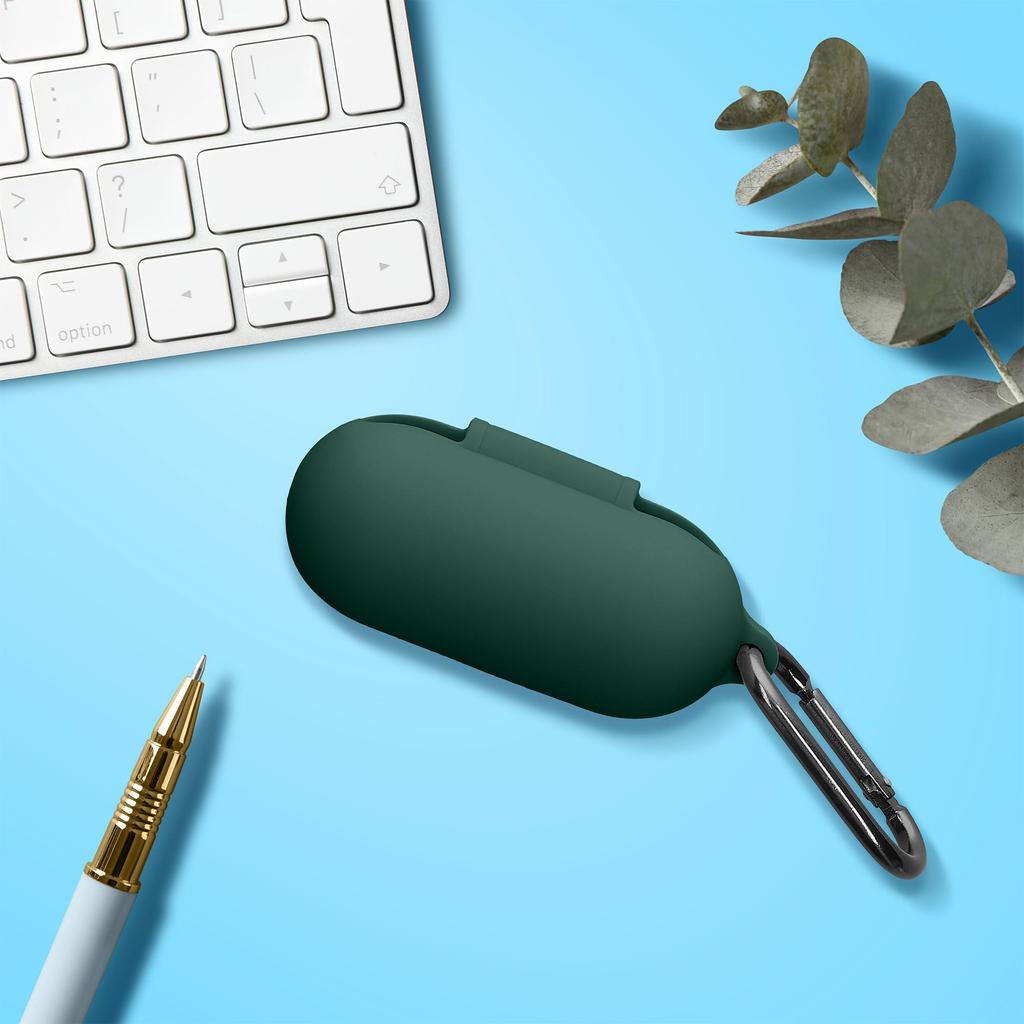 Kwmobile Earphone Case for Sony Wireless Drop Dark Green WF-C700N - Earphones, Silicone, Protection,