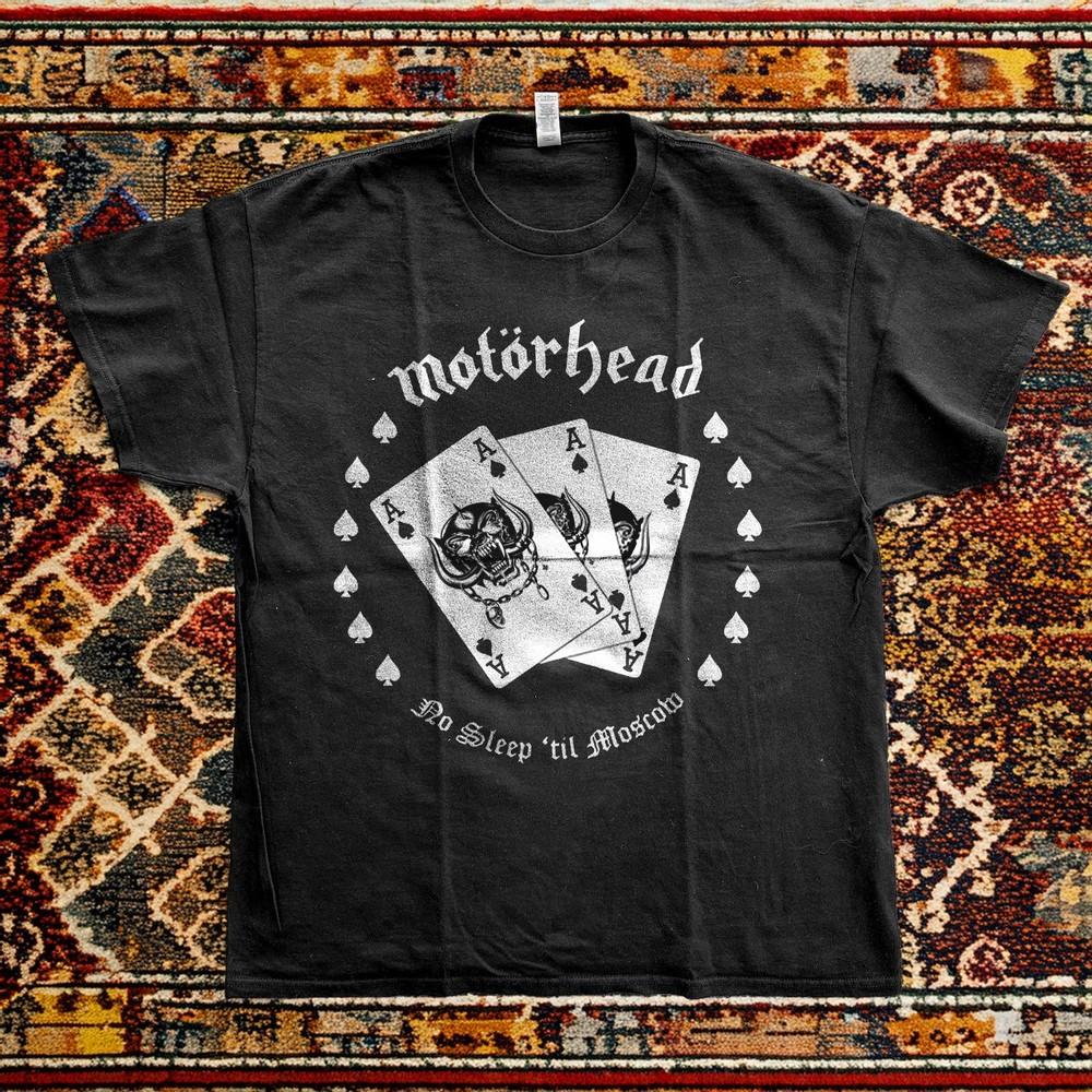 Motorhead No Sleep Til Moscow Black Basic Style Unisex TShirt Size S5XL Unisex T-Shirt XXL