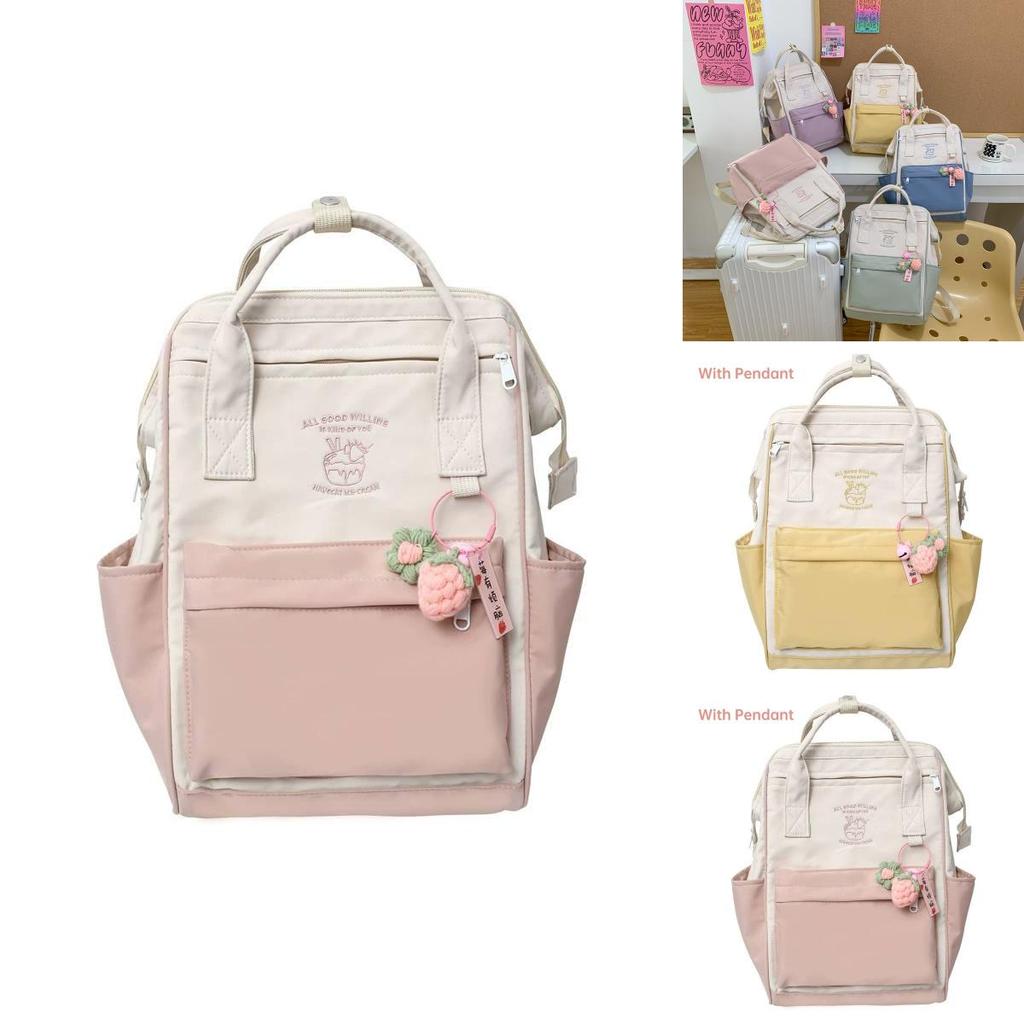 Forest Fairy Princess Nylon Backpack Lightweight Waterproof Trendy Student Bag For Girls