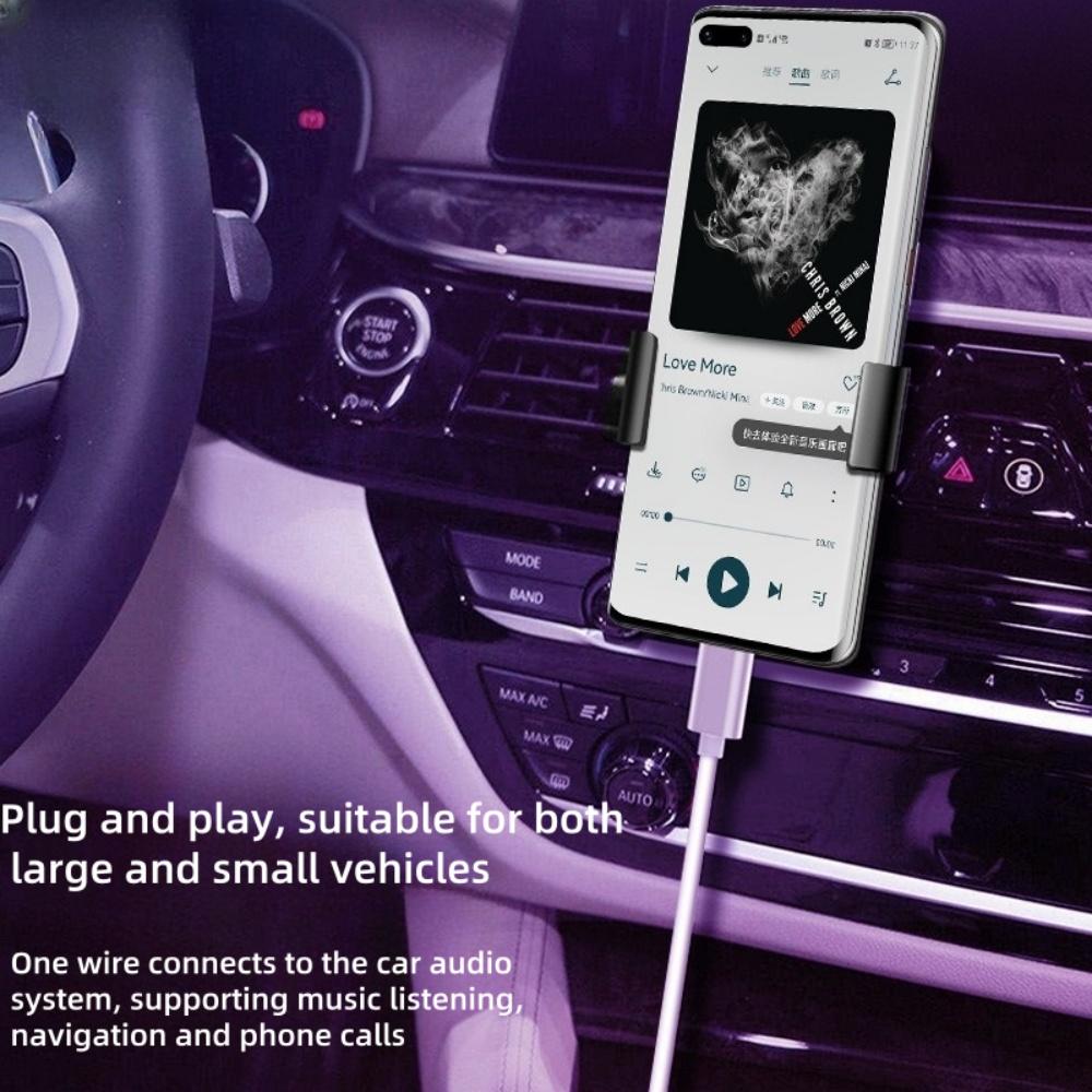 USB Type C To 3.5mm Jack AUX Audio Cable with DAC for Car Speaker Headphone Compatible Tipo C Auxiliary Adapter Cable Converter