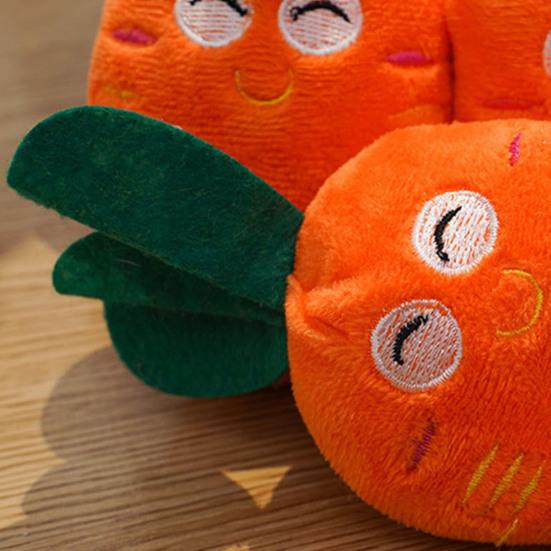 Plush Carrot Dog Toy Cute Squeaky Carrot Dog Chew Toy Soft Puppy Teething Toy for Dogs Anxiety Relief Interactive