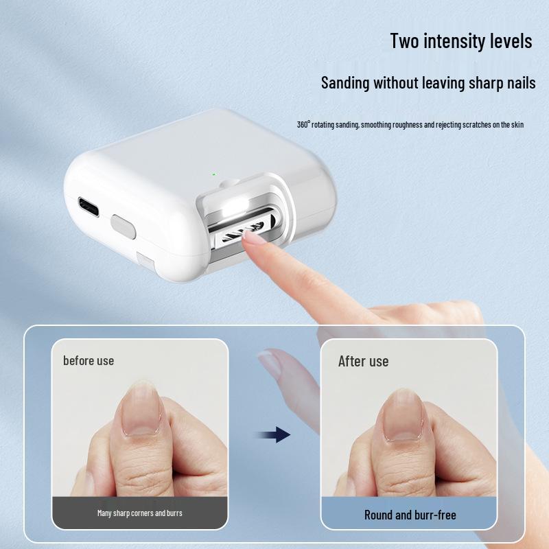 Automatic Electric Nail Clipper & Polisher: Child & Adult Safe, Anti-Pinch, Anti-Splash