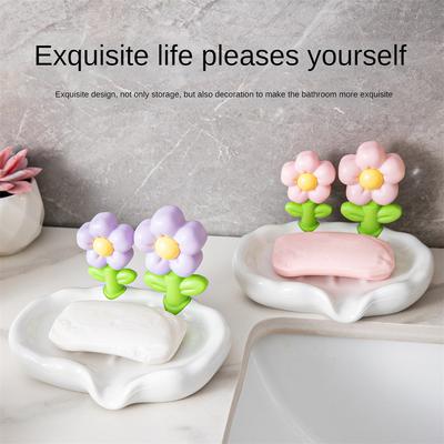 Creative Simple Soap Box Draining Soap Holder Hotel Soap Tray Household Bathroom Soap Dish Soap Box Bathroom Products