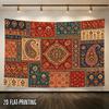 2D Flat - 2D Flat - [2D Flat] 1pc Tapestry Vintage Patchwork Wall Hanging Floral Pattern Decor for Party Decoration, Birthday Gathering, Romantic Deco