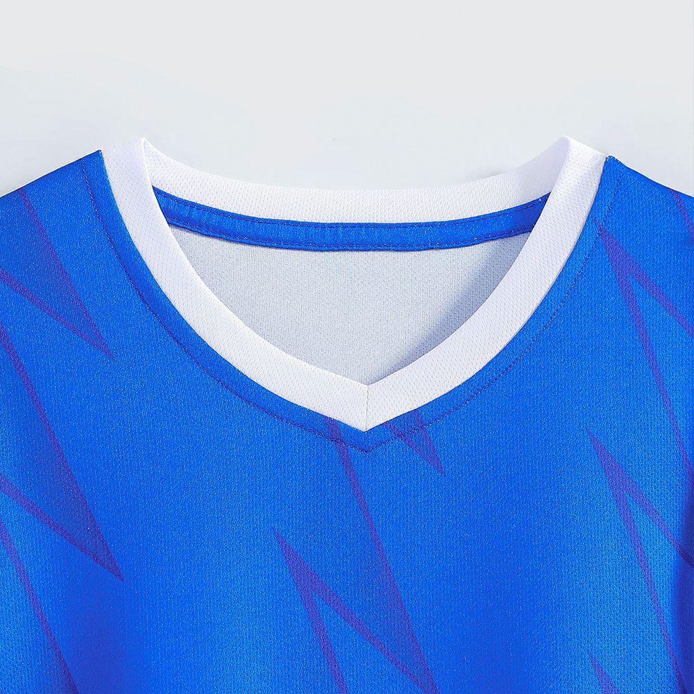 Children's Blue Sportswear Football Set: Breathable, Sweat-Absorbent Jersey for Professional Training and Competition