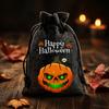 Handmade Style Party Bags 2Pcs Halloween Pumpkin Drawstring for Candy Treats, Retro Burlap Festival Totes Trick or Treat Bags, Portable Goodie