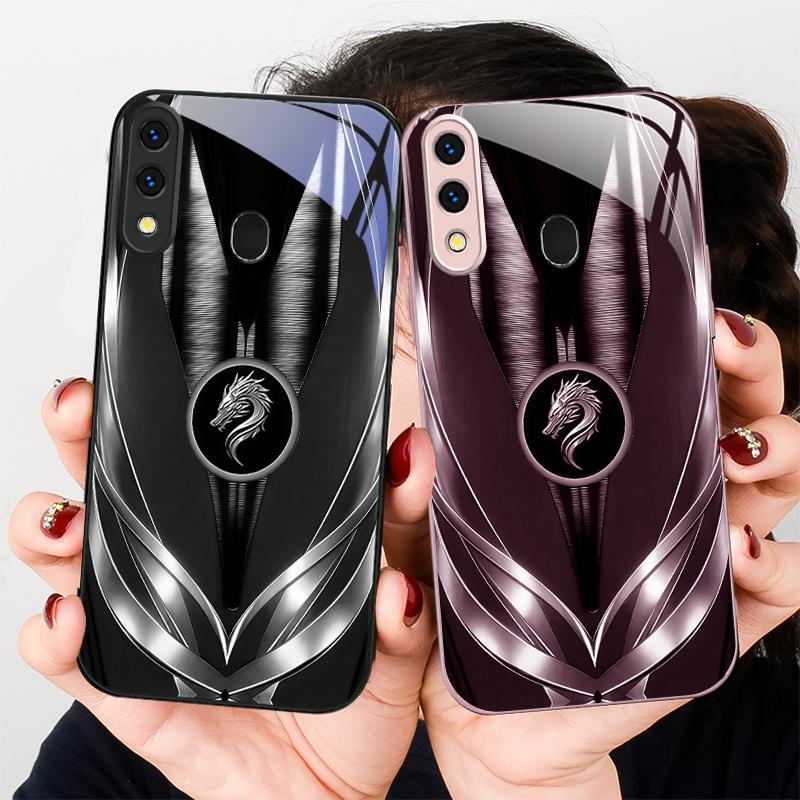 Golden dragon pattern gray For Samsung A20 30 22 23 24 25 26 31 32 33 34 35 42 50 51 52 53 54 55 56 70 71 72 73 glass phone case