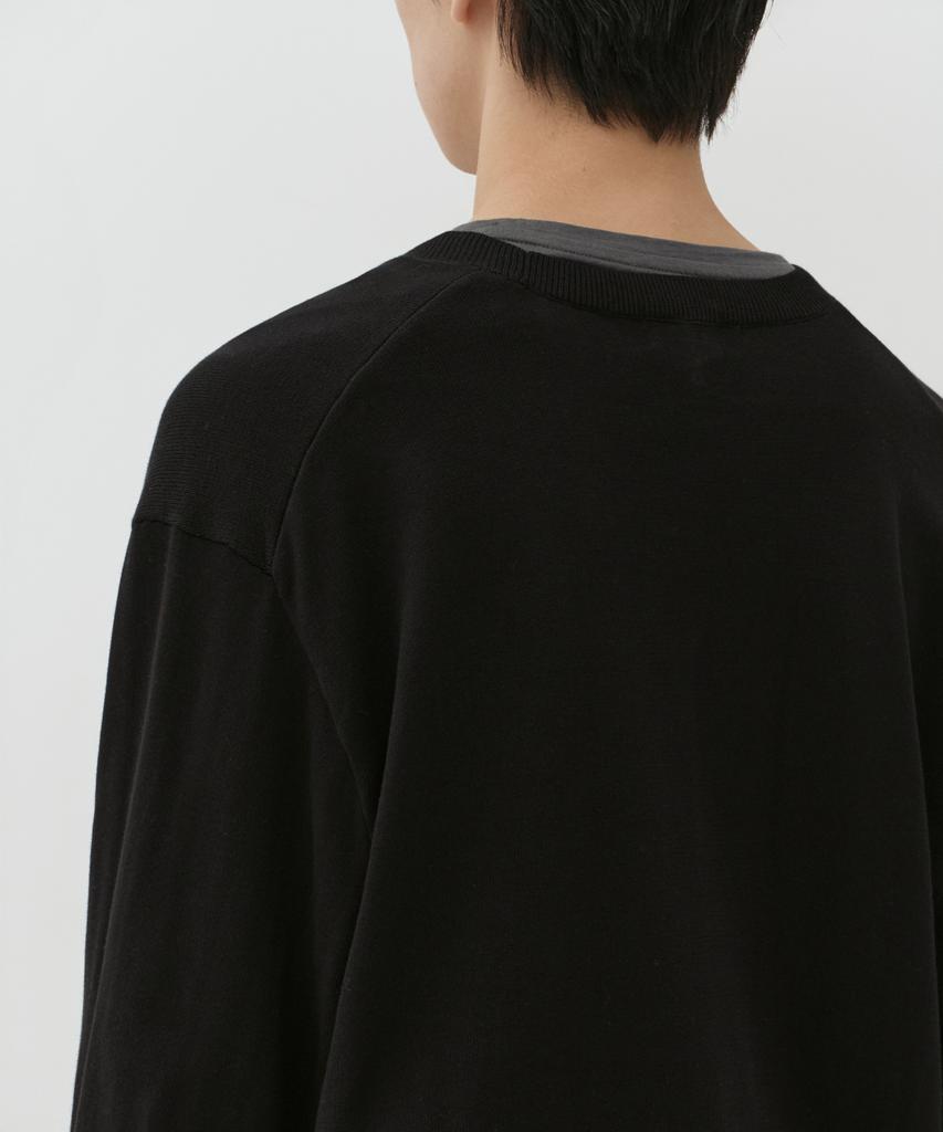 MUSINSA STANDARD Washable Supima Cotton Crew Neck Knit [Black]