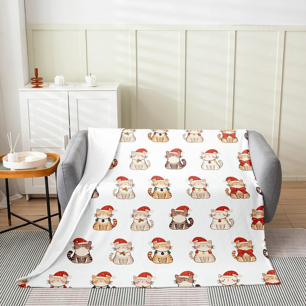 Purple Cow Print Blanket Soft Fleece Throw Modern Home Decor Cozy Living Room Sofa Bedding Gift for Women Girls