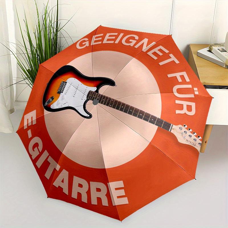 Perfect for Electric Guitarists: Your Ultimate Choice!Umbrella, Portable 3-Fold Compact Umbrella for Men & Women Gift