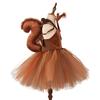 Halloween New Costume Children's Squirrel Dress Animal Cute Dress Children's Day Performance Costume Role Play Pengpeng Dress