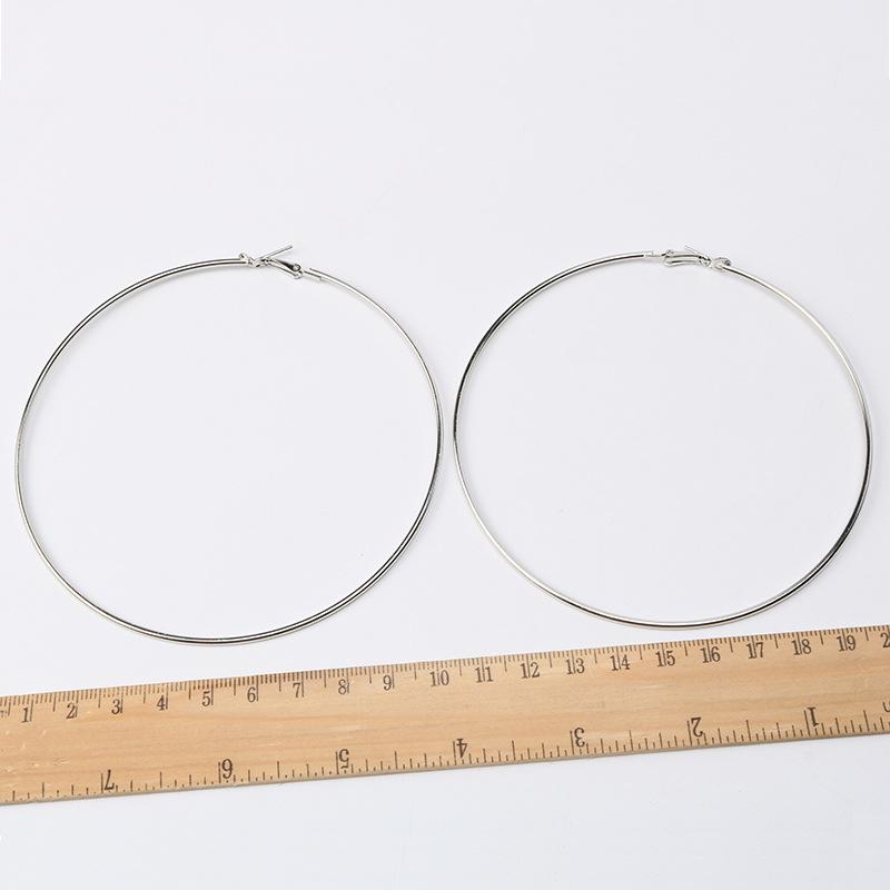 Złote i Srebrne Duże Kolczyki Koła - Stylowa Letnia Biżuteria dla Kobiet