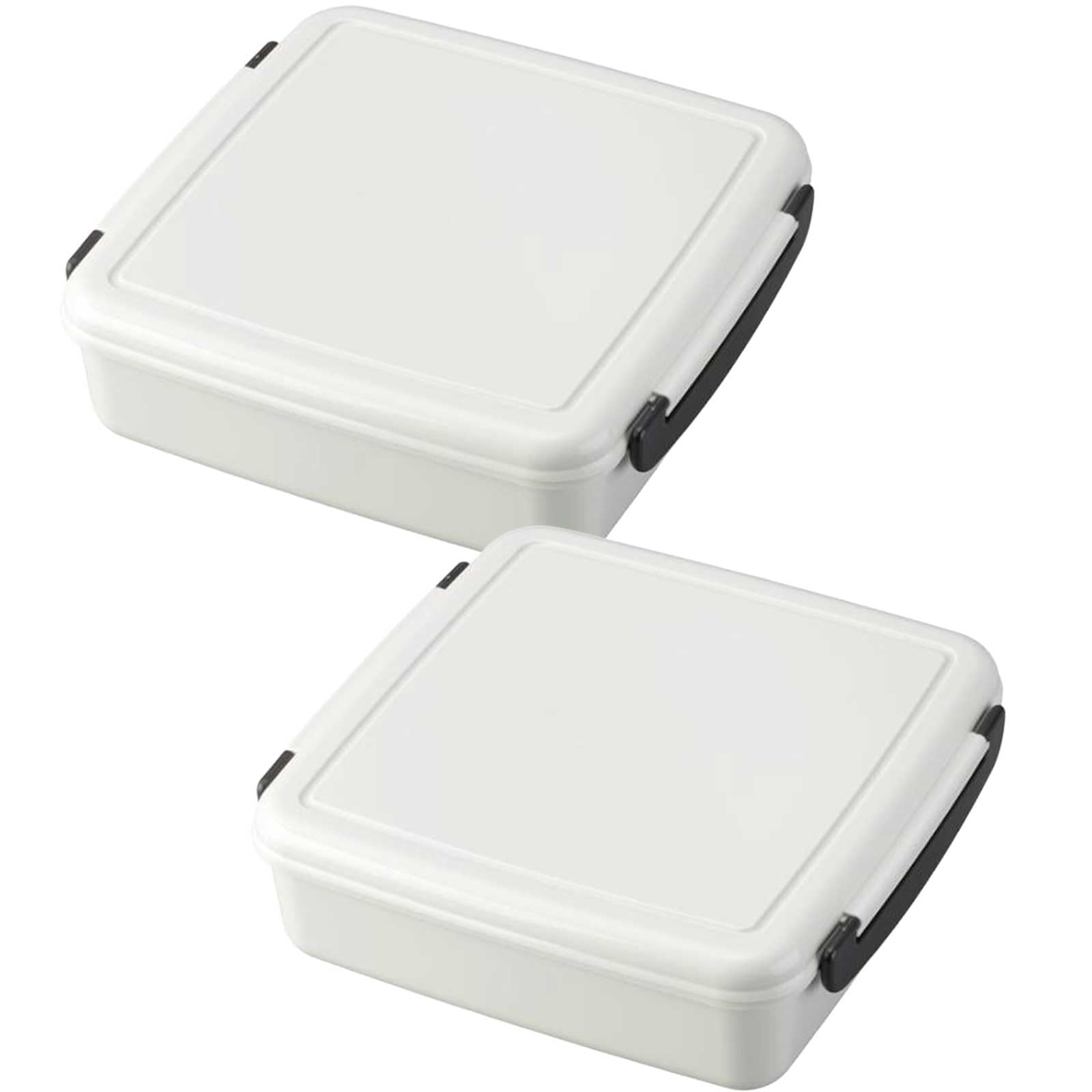 Inomata Chemical Lockable Lunch Box inner Set of Made in Bento Storage 9883 (Inomata-k) (with container), White, 2, Japan, Box, Container,