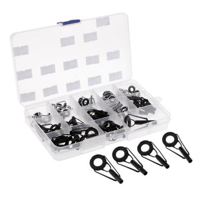65Pcs/box Fishing Rod Guides Set Rod Repair Kit DIY Rod Building Eye Rings