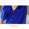Women Knitwear V-Neck Single Breasted Button Pullovers Sweaters Women Fall Spring Long Sleeve Short Small Fresh Outer Wear Knitted Cardigan Tops