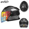 AD Carbon Fiber Three-Quarter Motorcycle Helmet - All-Season Safety for Scooter & Cruiser Riders