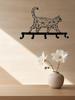Black Cat Wall Hook, Metal Key Holder for Home Entryway & Bedroom, Cute Iron Decor Gift for Cat Lovers