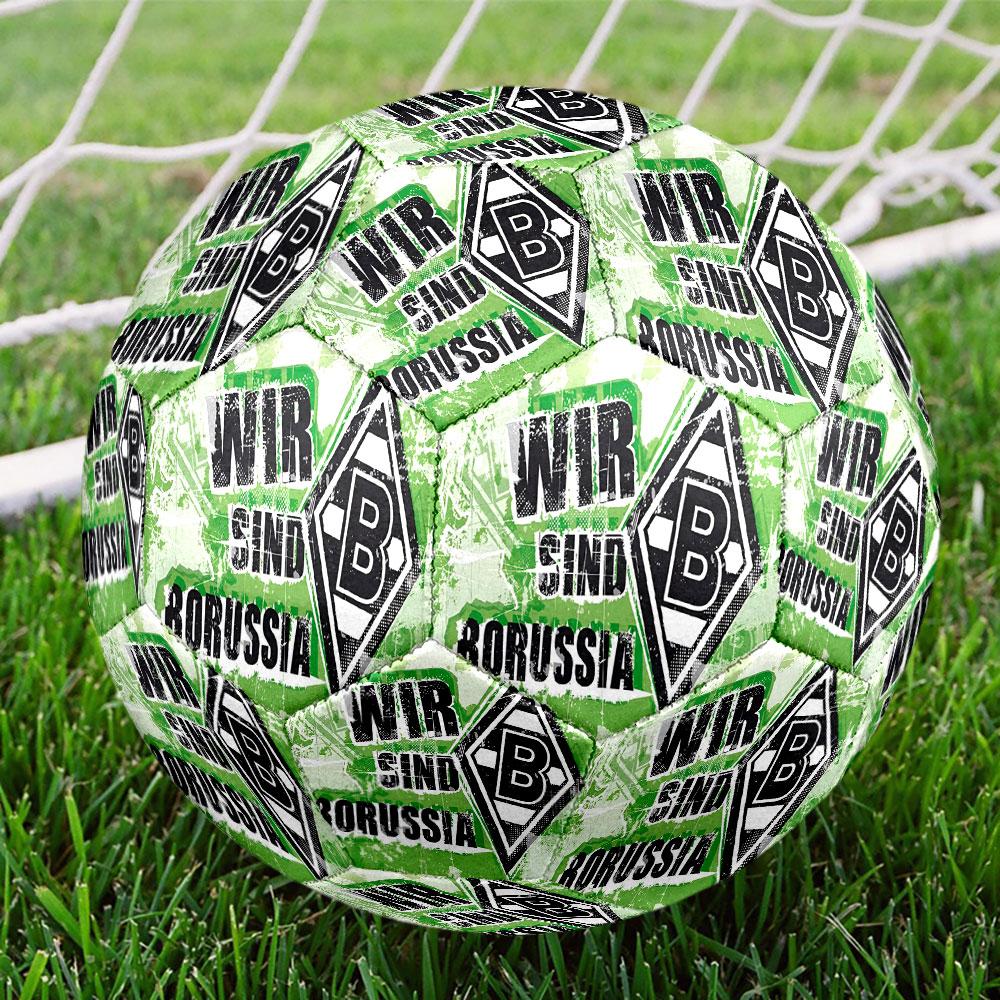 Borussia Monchengladbach Print Size 5 Soccer Ball, Standard Match Football for Sports Game and Team Practice, Ideal Gift for Soccer Fans