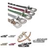 Chic Women's Rhinestone Decorative Buckle Pu Leather Belt Perfect For Y2k Style